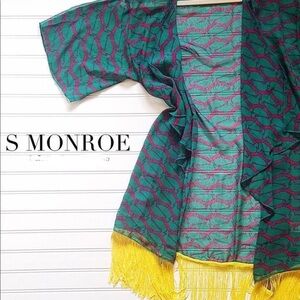 LuLaRoe Monroe Kimono Green S Small